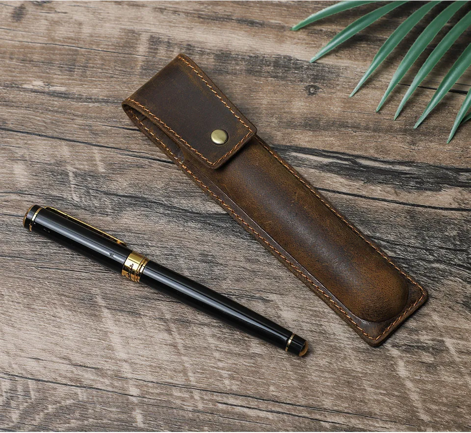 Porta Canetas em Couro Legítimo Artesanal – Estojo de Couro - Imagem 6