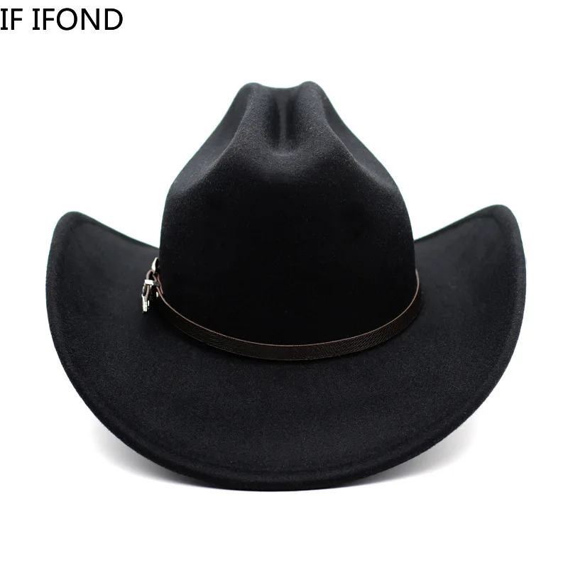 Chapéu Cowboy Vintage Western Unissex – Estilo Clássico com Aba Larga e Detalhes em Couro - Imagem 4