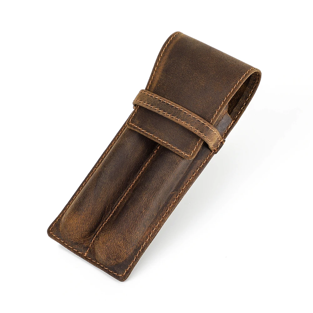 Porta Canetas em Couro Legítimo Artesanal – Estojo de Couro - Imagem 4