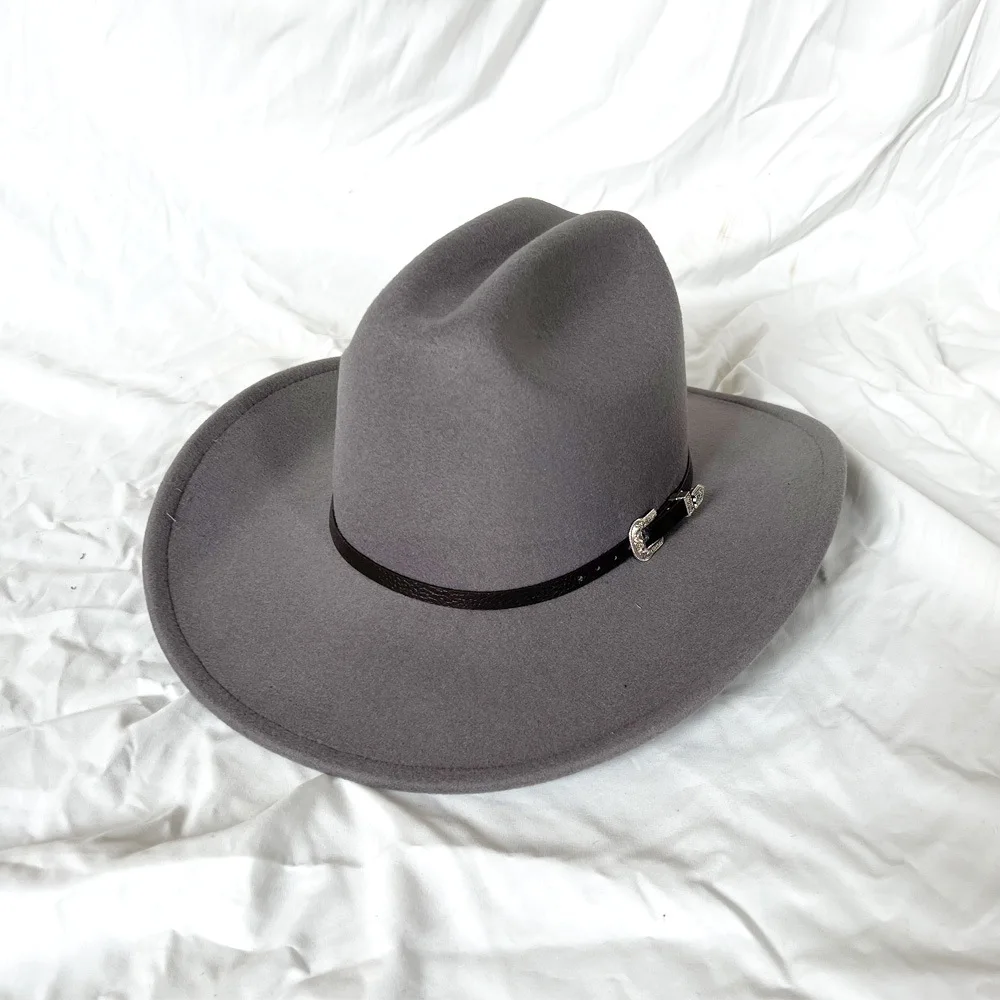 Chapéu Cowboy Vintage Western Unissex – Estilo Clássico com Aba Larga e Detalhes em Couro - Imagem 13