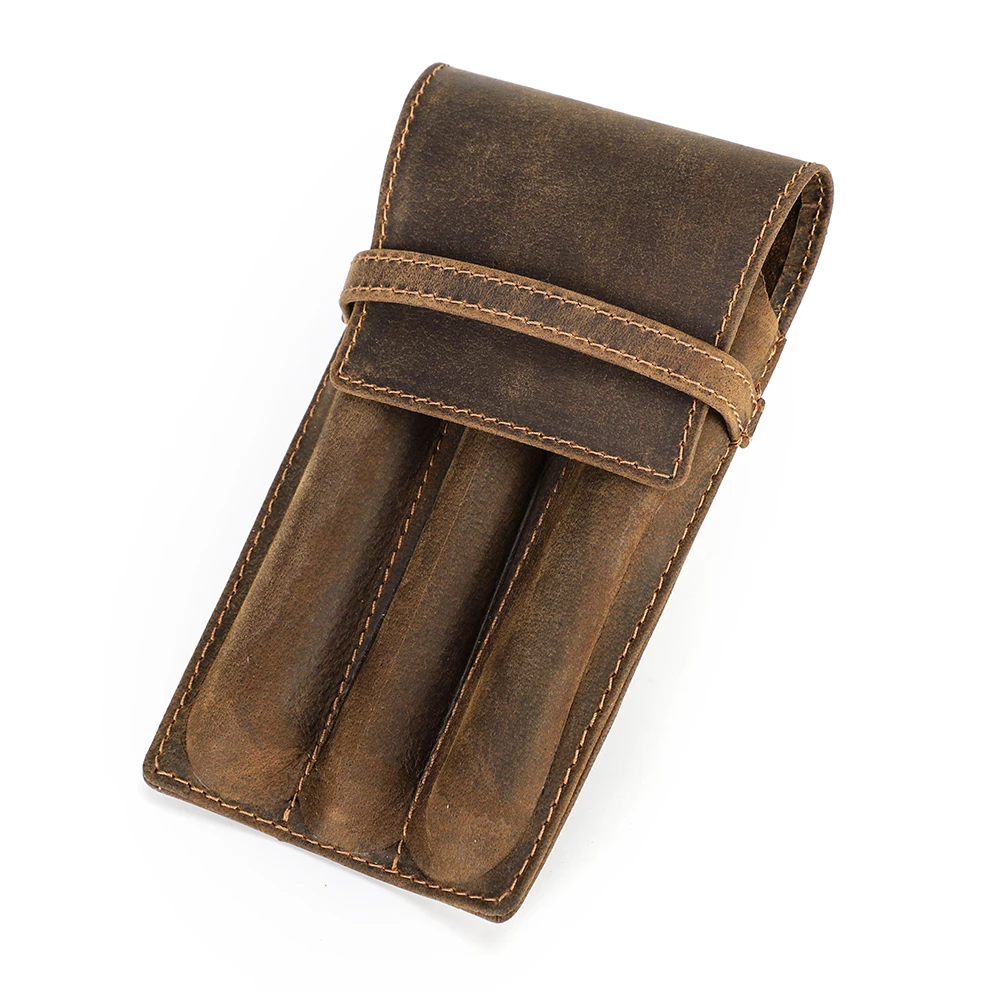 Porta Canetas em Couro Legítimo Artesanal – Estojo de Couro - Imagem 5