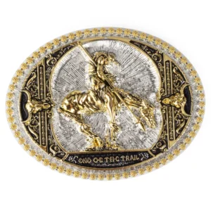 Fivela Knight Belt Buckle Golden Silver Bullfighter for 3.8cm