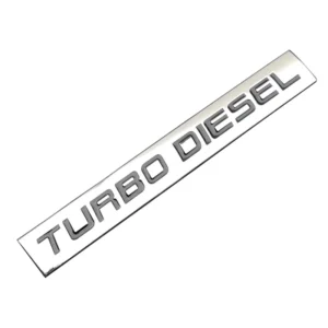 Emblema Traseiro 3D Turbo Diesel – Metal Cromado | RAM 2500