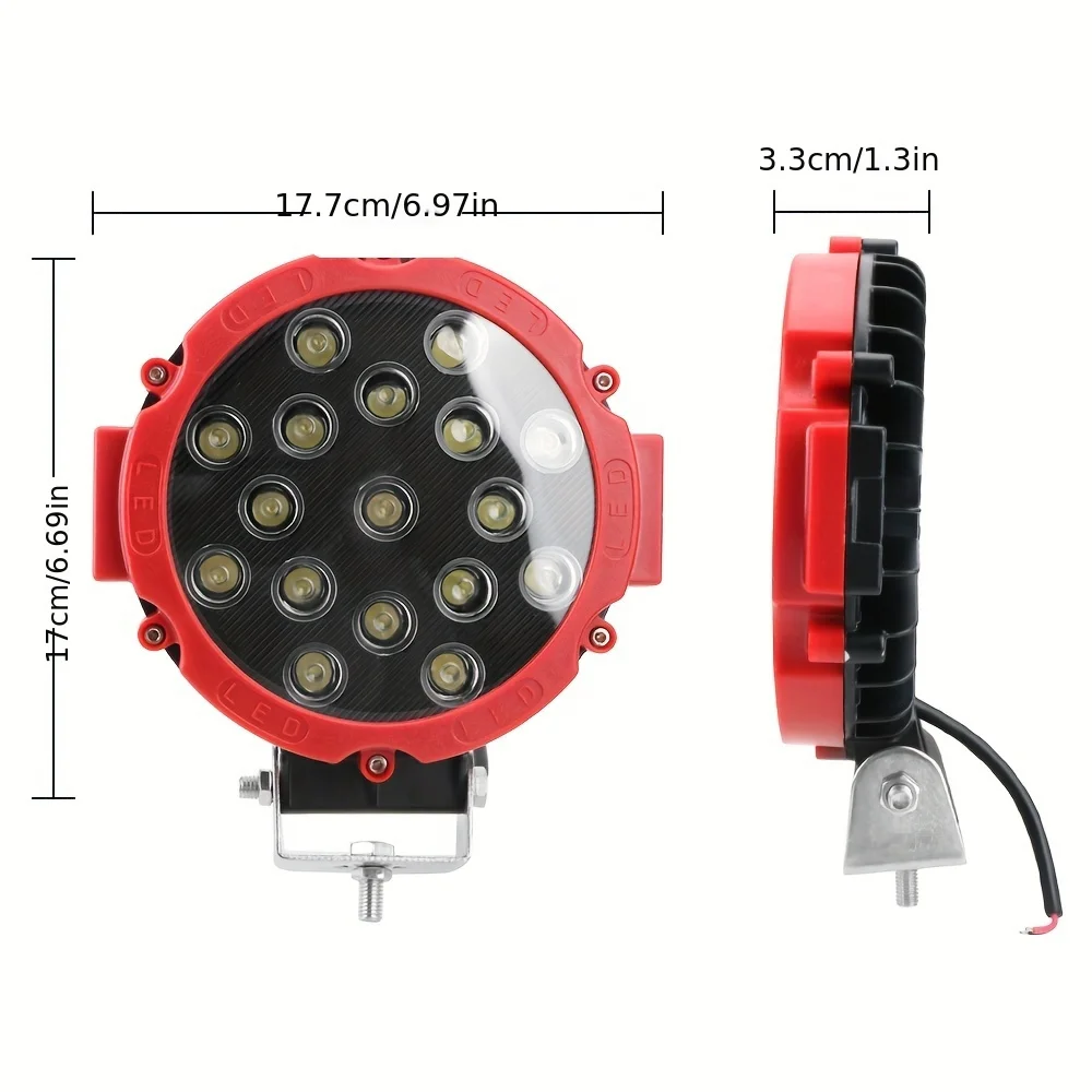 Farol LED 12V 51W Off Road – Spot Light Para Carros, Caminhonetes e Jeep - Imagem 5