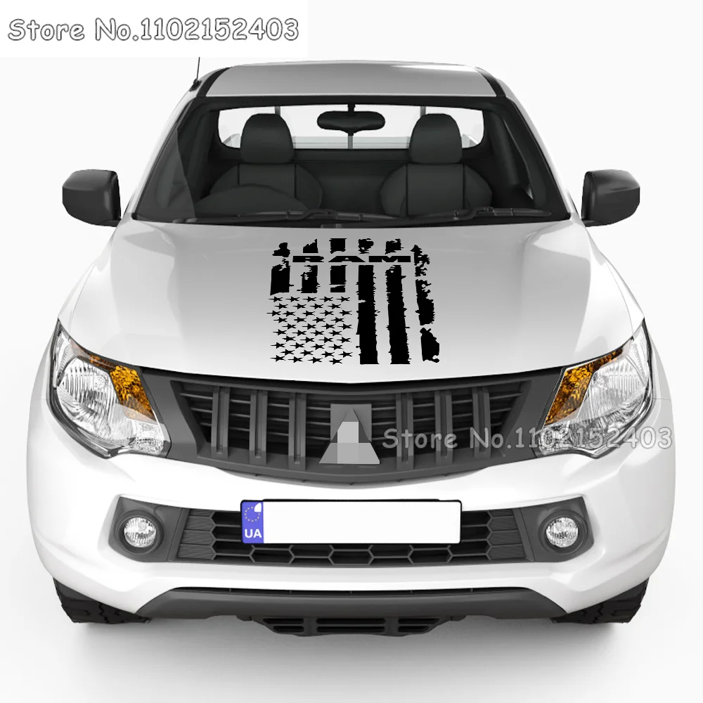 Adesivo de Capô com Bandeira dos EUA – Dodge RAM HEMI Rebel TRX - Imagem 2